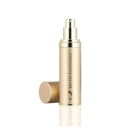 The face cream bottle and packaging – Bellefontaine sun protection line