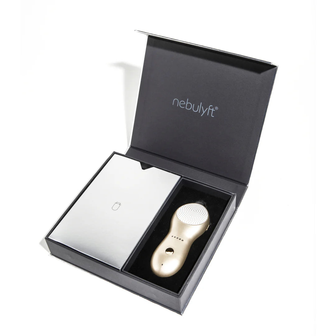 Using the Nebulyft R1G Golden State at home – gentle 10-minute RF facial treatment for firming and lifting