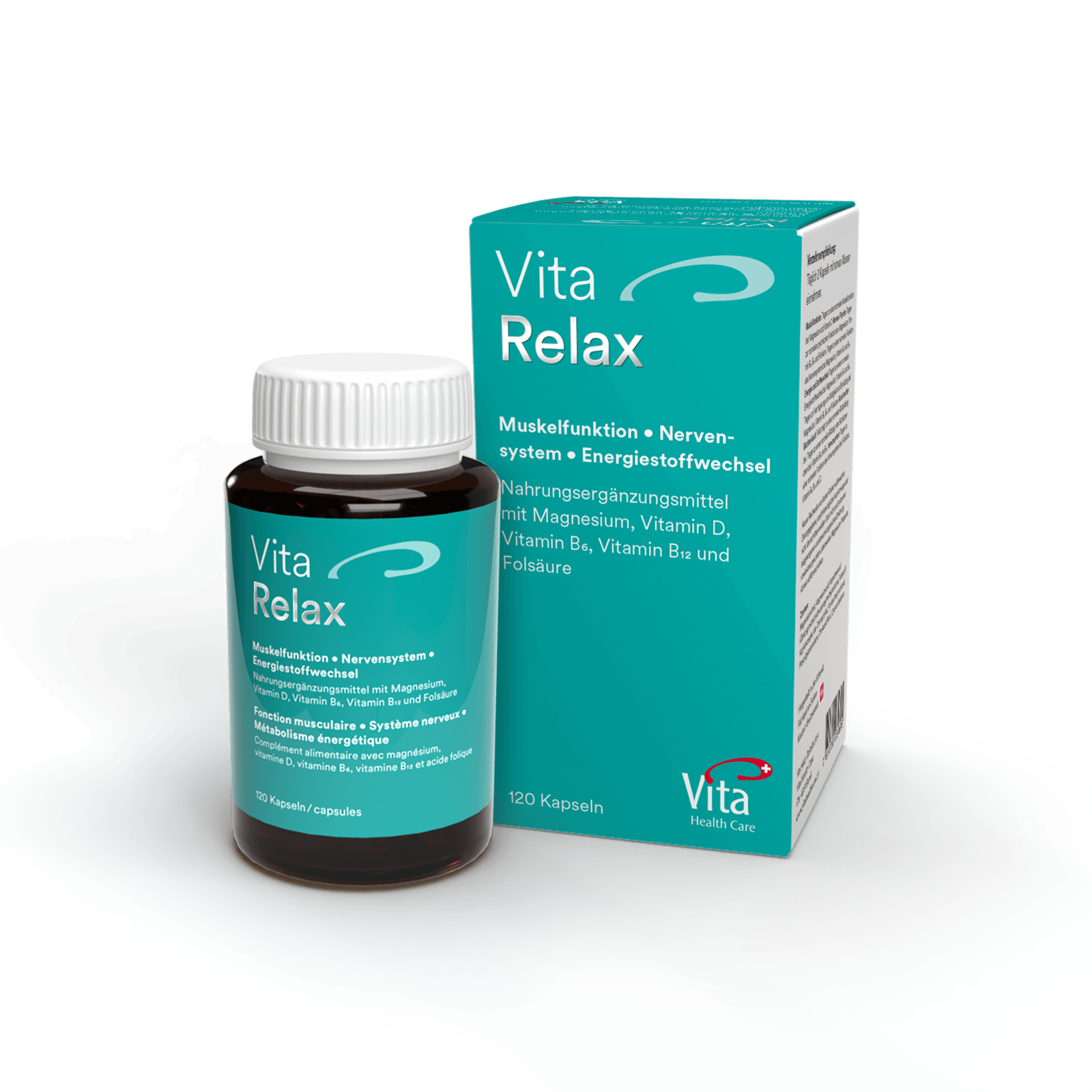 Vita Relax – Swiss magnesium & B-vitamin capsules for relaxation and energy