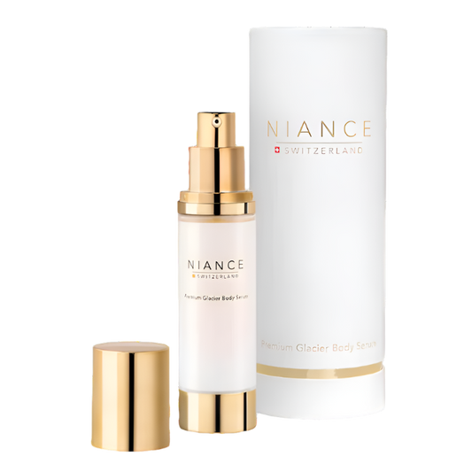 Niance premium glacier body serum niance-premium-glacier-body-serum-application.jpg — Application of NIANCE Premium Glacier Body Serum on thighs and belly