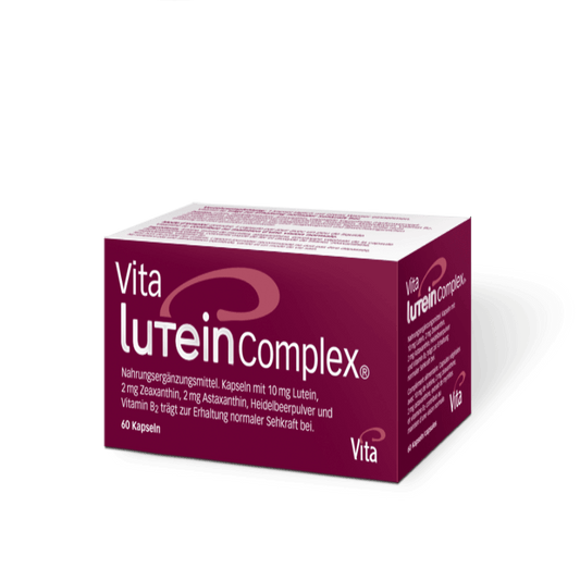 Bottle of Vita Lutein Complex with lutein, zeaxanthin and astaxanthin