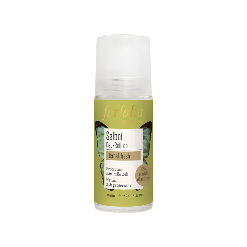 Farfalla salbei fresh herbal roll-on deodorant 50 ml - Beauty & the Lion