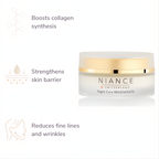 Key actives in Night Care REGENERATE — Swiss Milk Colostrum, microalgae & Palmitoyl Tripeptide-5