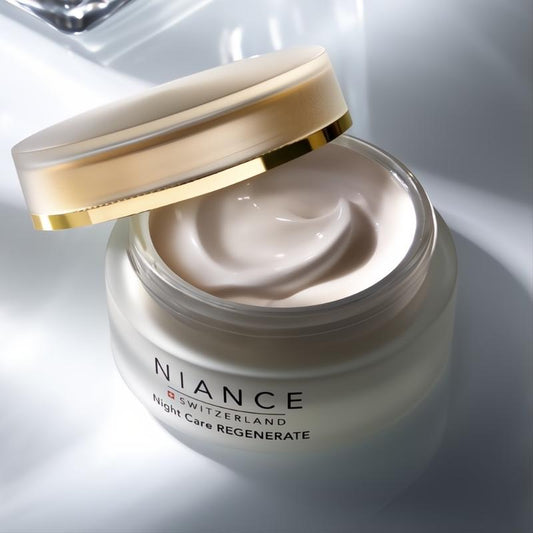 Luxury packaging — NIANCE Night Care REGENERATE 50 ml jar with lid box
