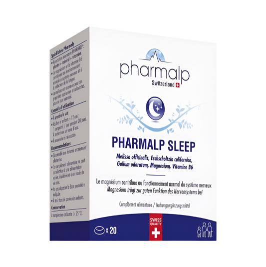 Pharmalp SLEEP – Swiss evening supplement for restful nights (20 tablets)